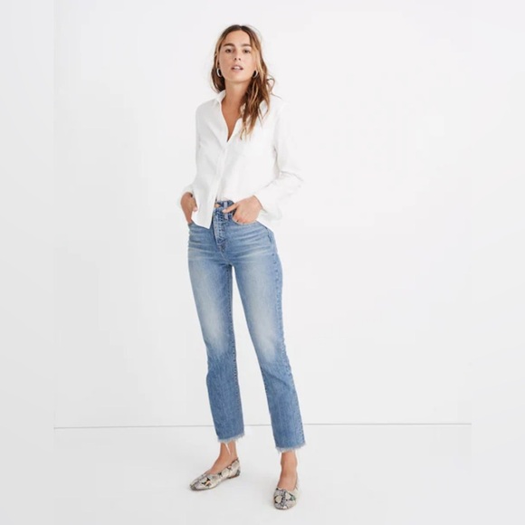 Madewell The Perfect Vintage Crop Jean in Ainsworth Wash Sz 27 - Picture 5 of 15